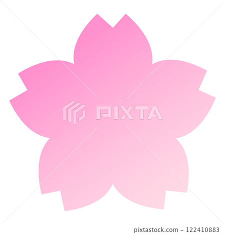 Simple spring color gradient frame background of cherry blossoms Vector illustration 122410883