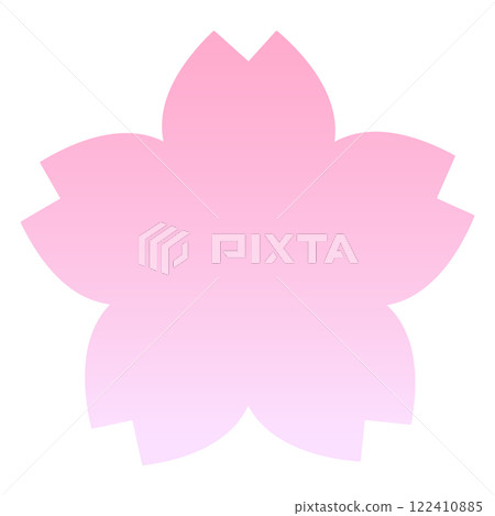 櫻花向量插畫的簡單春天色彩漸層框架背景 122410885