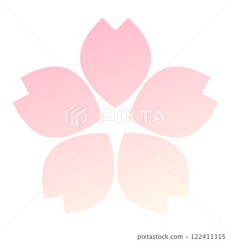 櫻花向量插畫的簡單春天色彩漸層設計 櫻花向量插畫的簡單春天色彩漸層設計 122411315