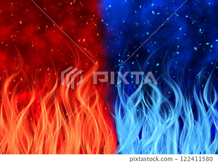 Red vs. Blue 1 vs 1 Battle Burning Flames 122411580