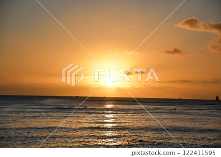 夏威夷第一天的日落 夏威夷第一天的日落 122411595