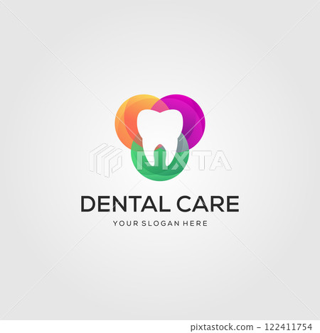 colorful dental care or dentist logo designs in luxury symbol colorful dental care or dentist logo designs in luxury symbol 122411754