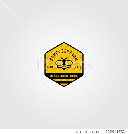 bumblebee logo village farm vector illustration design 122411782
