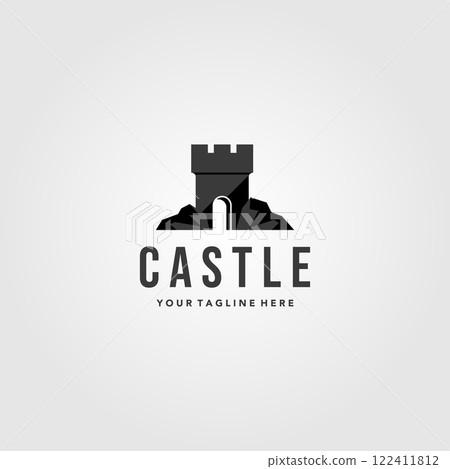 stone castle logo vintage vector illustration design stone castle logo vintage vector illustration design 122411812