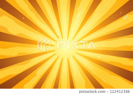 Dynamic sunburst background with golden yellow bursts. Luminous and vibrant. 122412386
