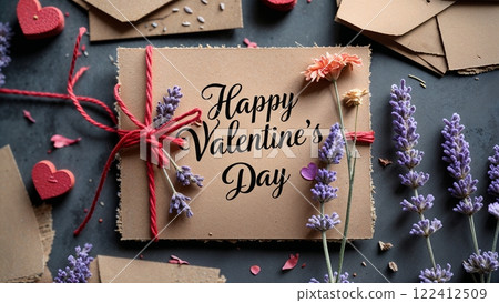 Valentine's Day, a mix of hearts and nature 122412509