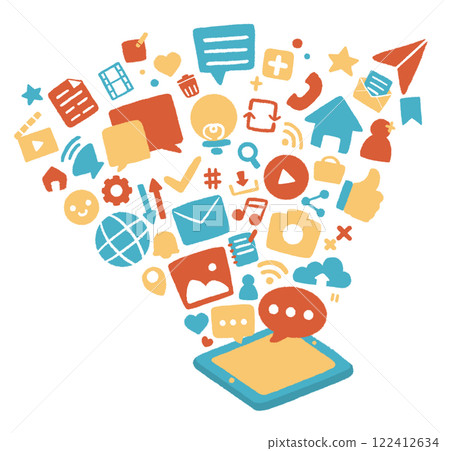 Social media image illustration 122412634