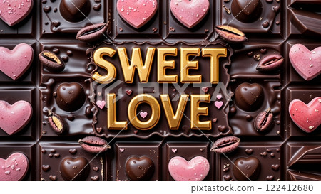 粉紅色和金色的甜蜜誘惑 122412680