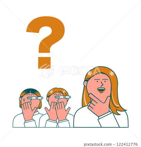 Illustration of a surprised man and woman 122412776