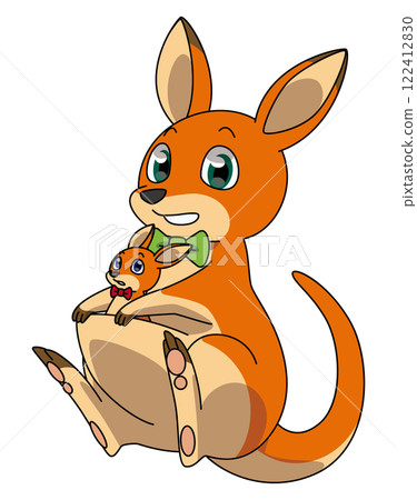 Parent-child kangaroo 122412830