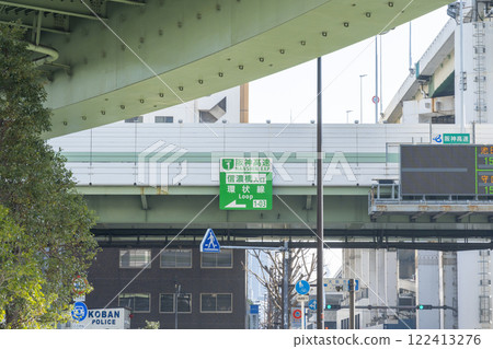 Hanshin Expressway Route 1 Loop Line Shinanobashi Exit 122413276