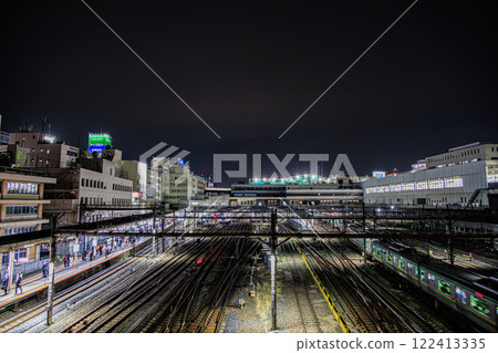 Omiya Station at night as seen from Daiei Bridge Omiya Station at night as seen from Daiei Bridge 122413335