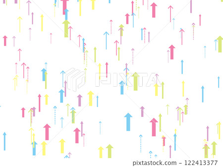 上升的彩色箭頭背景素材 上升的彩色箭頭背景素材 122413377