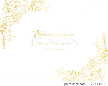 優雅的花卉裝飾框架圖 122413415