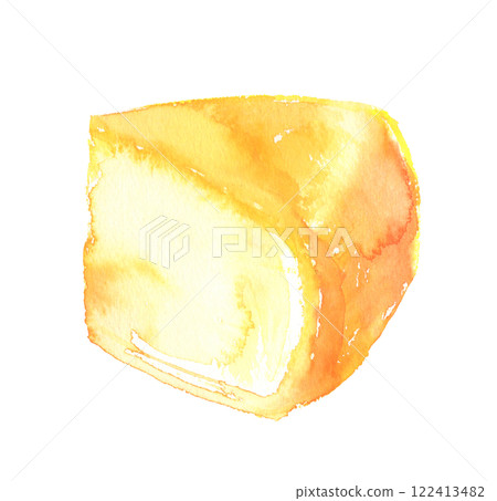 Watercolor illustration of cheese Watercolor illustration of cheese 122413482