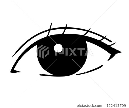 Simple eye illustration (parallel double eyelids) 122413709