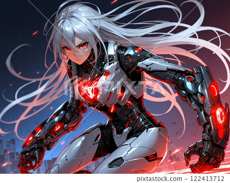 戰鬥機器人美麗的女孩 122413712