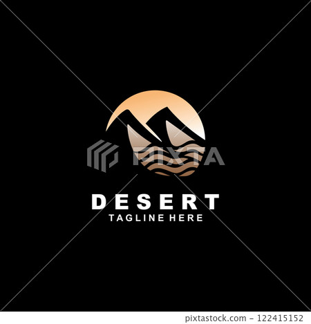 Desert wilderness logo outdoor adventure emblems, badges patches design element 122415152