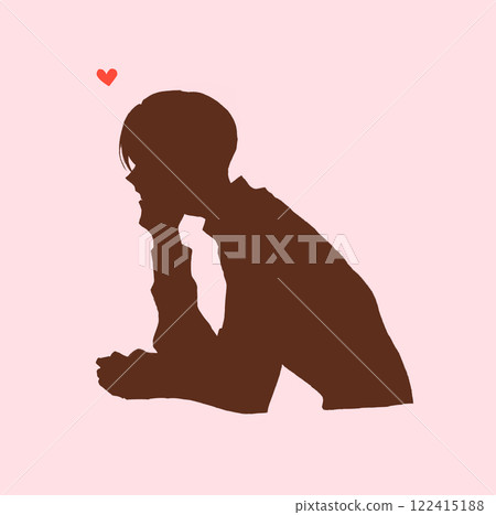 Man in love silhouette 122415188