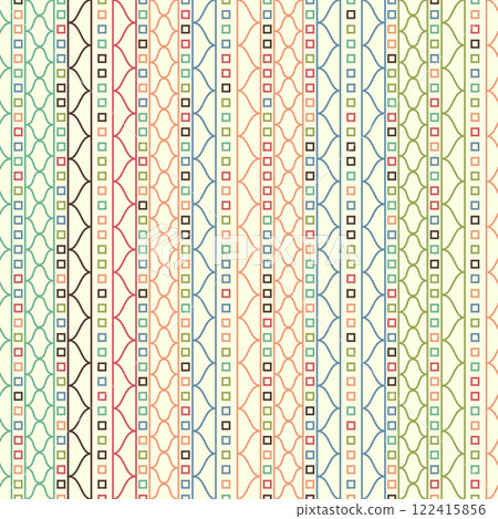 Seamless colorful pattern in Mexican and Asian style. A template for textures, textiles, decorations, postcards, posters and interior design. An idea for creative design 122415856