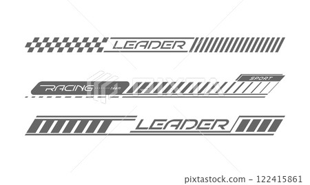 Races. Car sticker template. The design of a team of racers or fans. The idea of printing on clothes and souvenirs and creative ideas Races. Car sticker template. The design of a team of racers or fans. The idea of printing on clothes and souvenirs and creative ideas 122415861