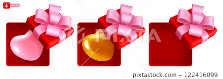 Open Gift Boxes with Heart Open Gift Boxes with Heart 122416099