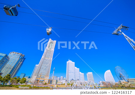 日本橫濱城市景觀：希望之光...橫濱空中客艙、地標塔、摩天輪...=2020年1月22日 122416317