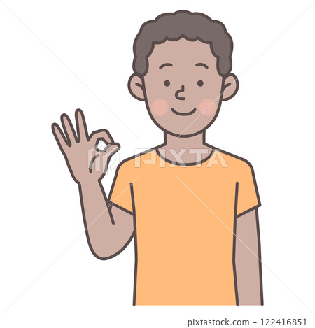 黑人給予「ok」的手勢 122416851