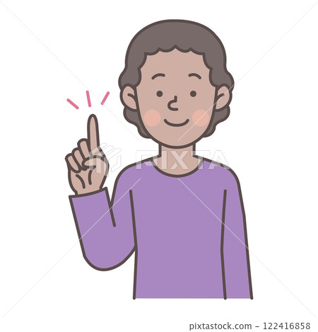 Black woman pointing Black woman pointing 122416858