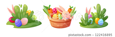 Easter holiday composition set 122416895