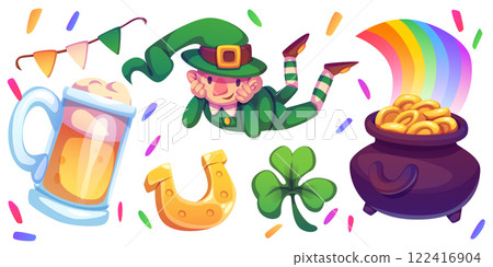 Saint Patricks Day symbols set 122416904