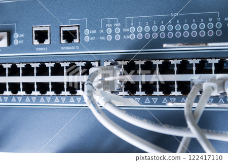 ethernet cables connected to switch 122417110