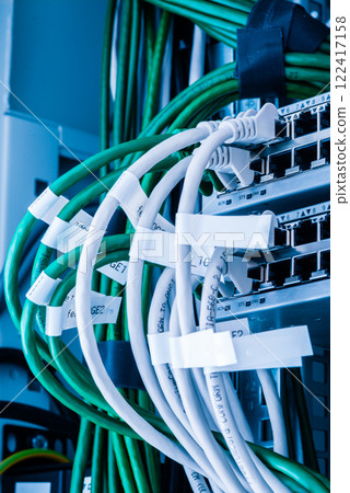 ethernet cables connected to server switch 122417158