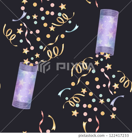 Watercolor Party Confetti Pattern 122417233
