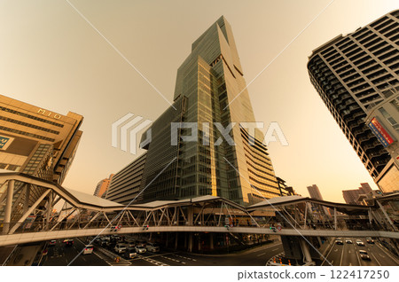 阿倍野Harukas，從人行天橋看到的夜景，全景[同角度1/4] 122417250