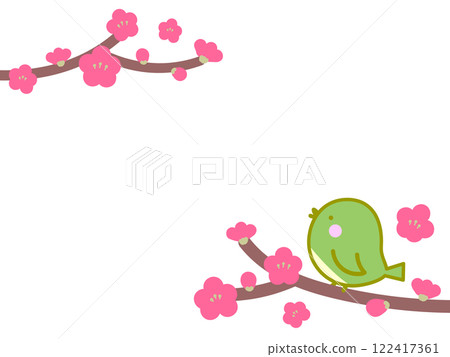 梅花和日本鶯框架 122417361