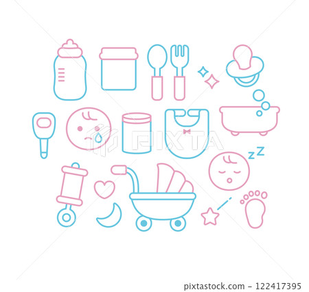 Baby & Parenting Icon Set Baby & Parenting Icon Set 122417395