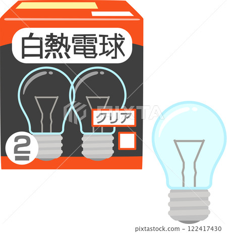 2 個透明白熾燈泡套裝 122417430