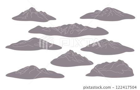Simple Mountains and Hills Set Simple Mountains and Hills Set 122417504