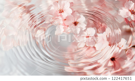 The poetic feeling of spring woven by cherry blossoms and ripples on the water surface The poetic feeling of spring woven by cherry blossoms and ripples on the water surface 122417651