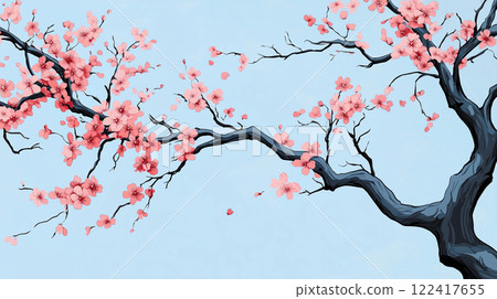 Simple cherry blossoms and blue sky Simple cherry blossoms and blue sky 122417655