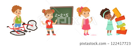 Little Children Character Failure and Mistake Vector Set 122417723