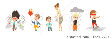 Little Children Character Failure and Mistake Vector Set Little Children Character Failure and Mistake Vector Set 122417724