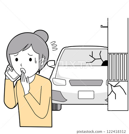 一位女士打電話詢問發生了車禍 一位女士打電話詢問發生了車禍 122418312