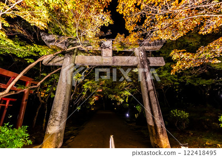 寶滿宮灶門神社的紅葉彩燈【福岡縣太宰府市】 122418495