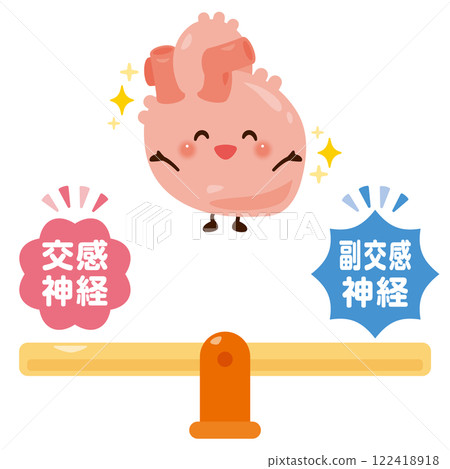 平衡的自主神經系統和健康的心臟特徵圖解 122418918