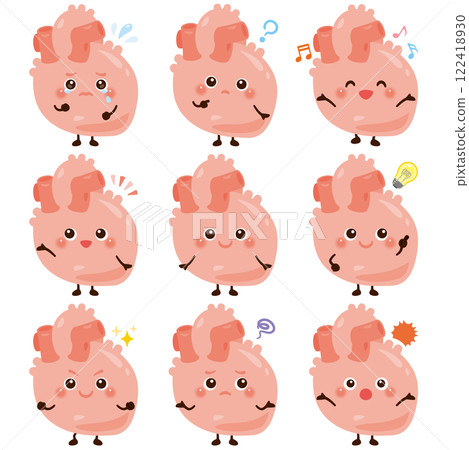 心形人物面部表情集 122418930