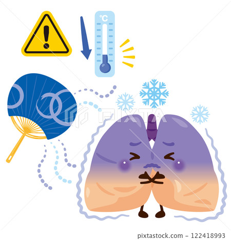 Lung character feeling unwell due to cold weather Lung character feeling unwell due to cold weather 122418993