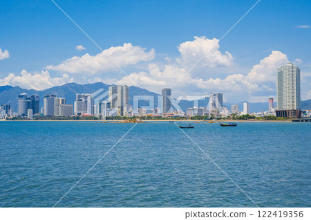 The sea promenade of the city. Nha Trang is a resort city in Vietnam. It's a sunny day. 122419356