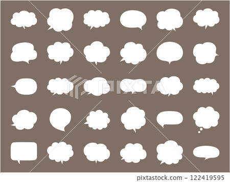 A vector illustration set of simple speech bubbles. Speech bubbles, frames, stylish 122419595